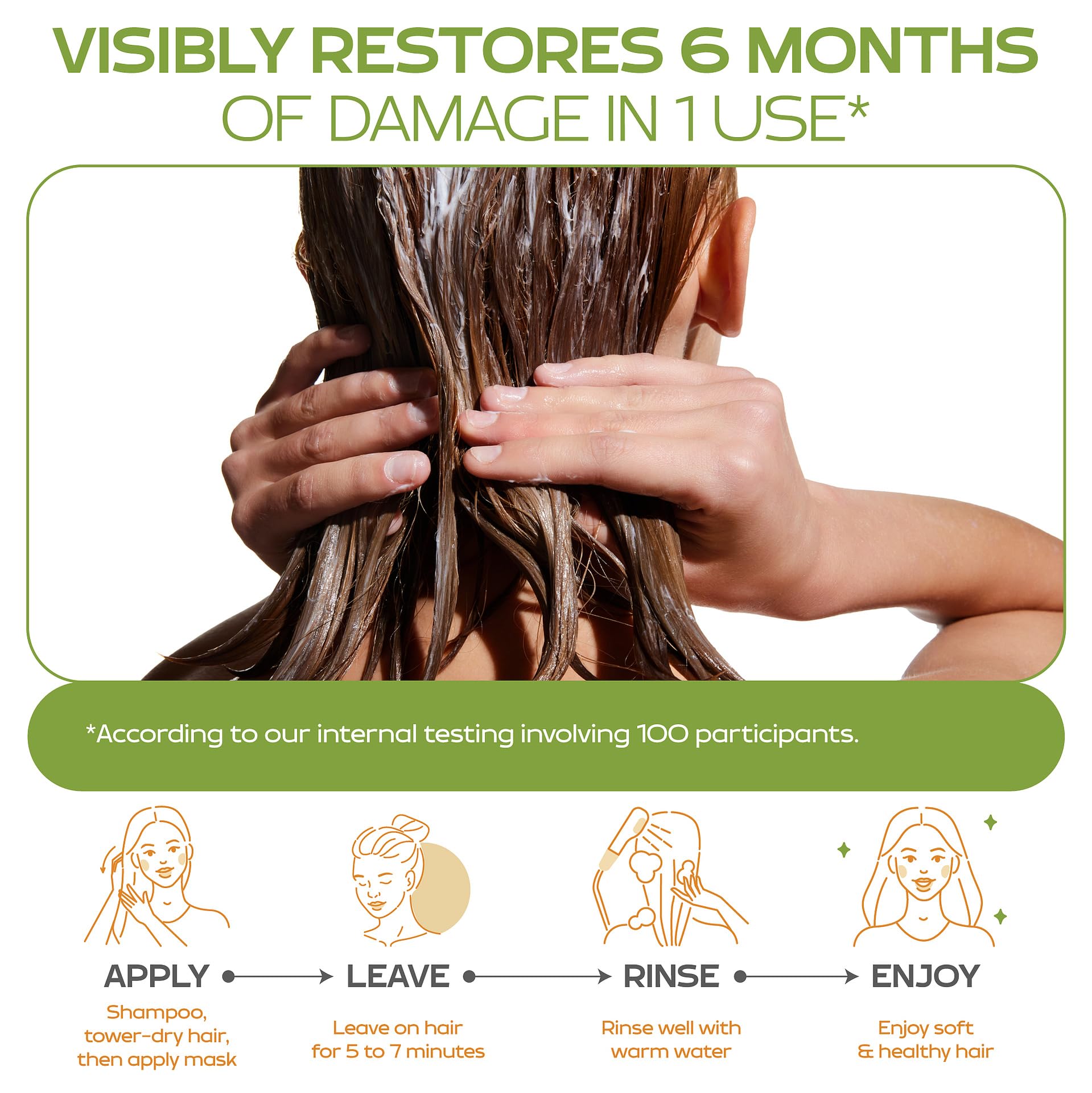KINPUR Keratin Hair Mask packaging display with branding
