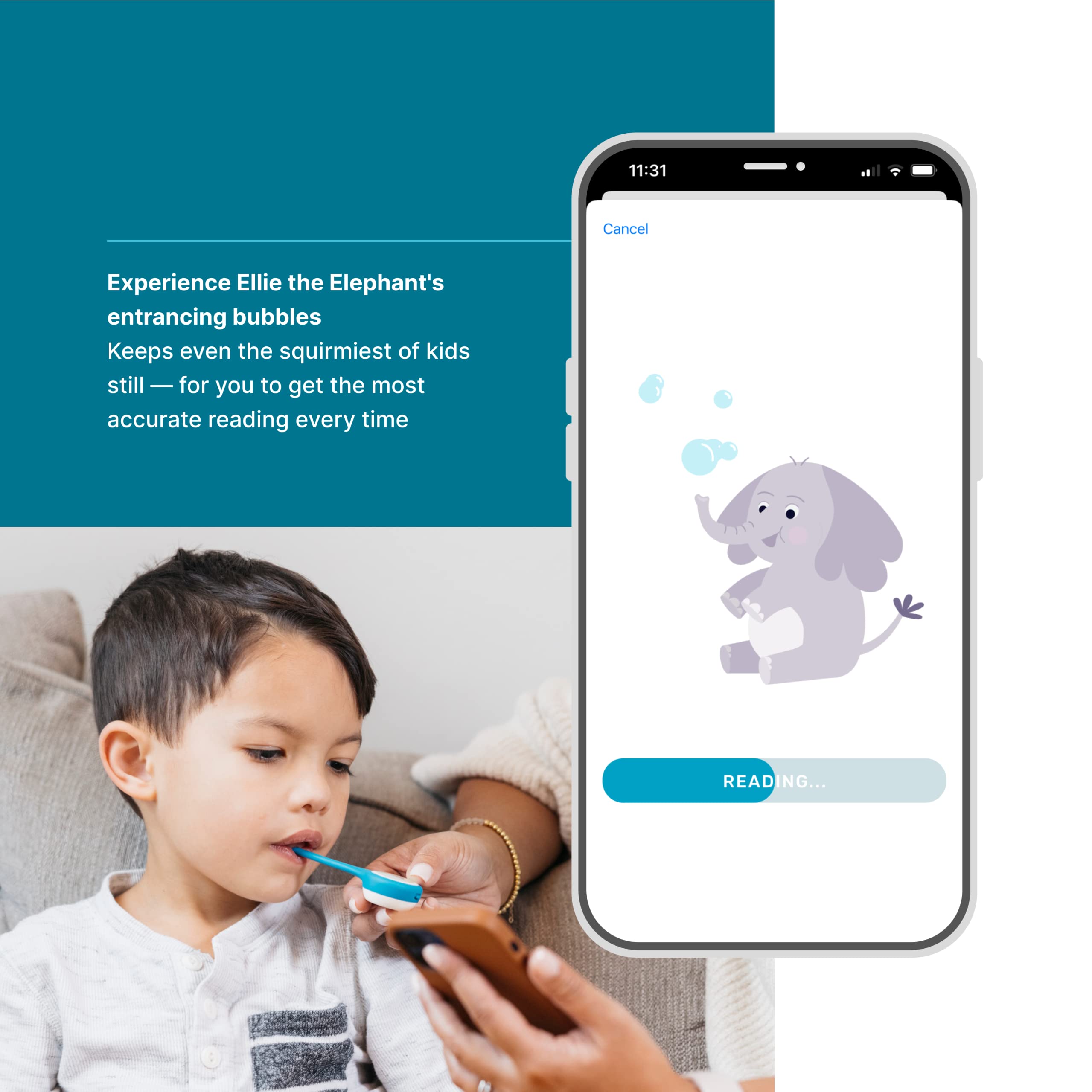 Kinsa QuickCare thermometer used rectally for infants