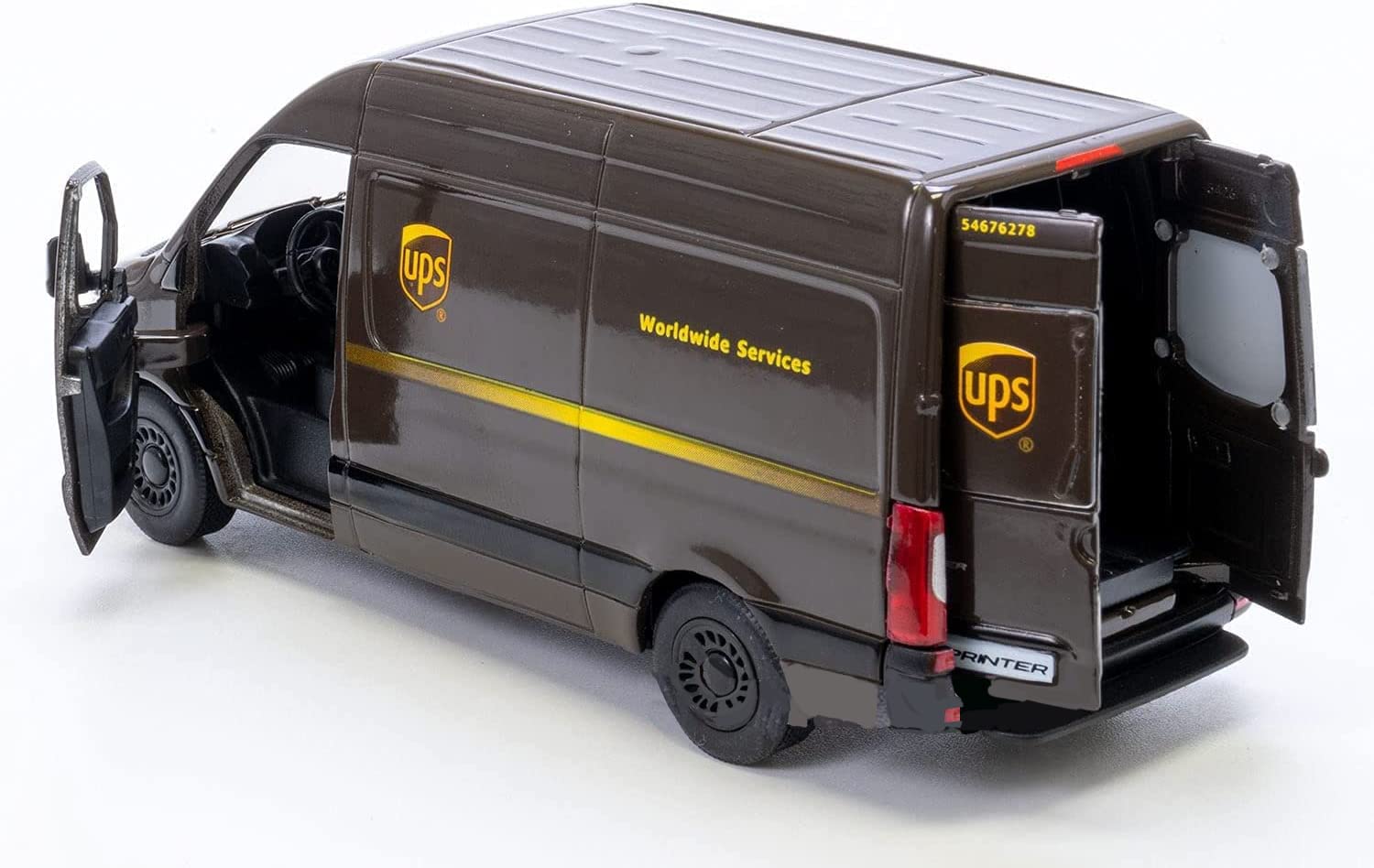 KiNSMART die-cast metal details highlight authentic logos and craftsmanship.