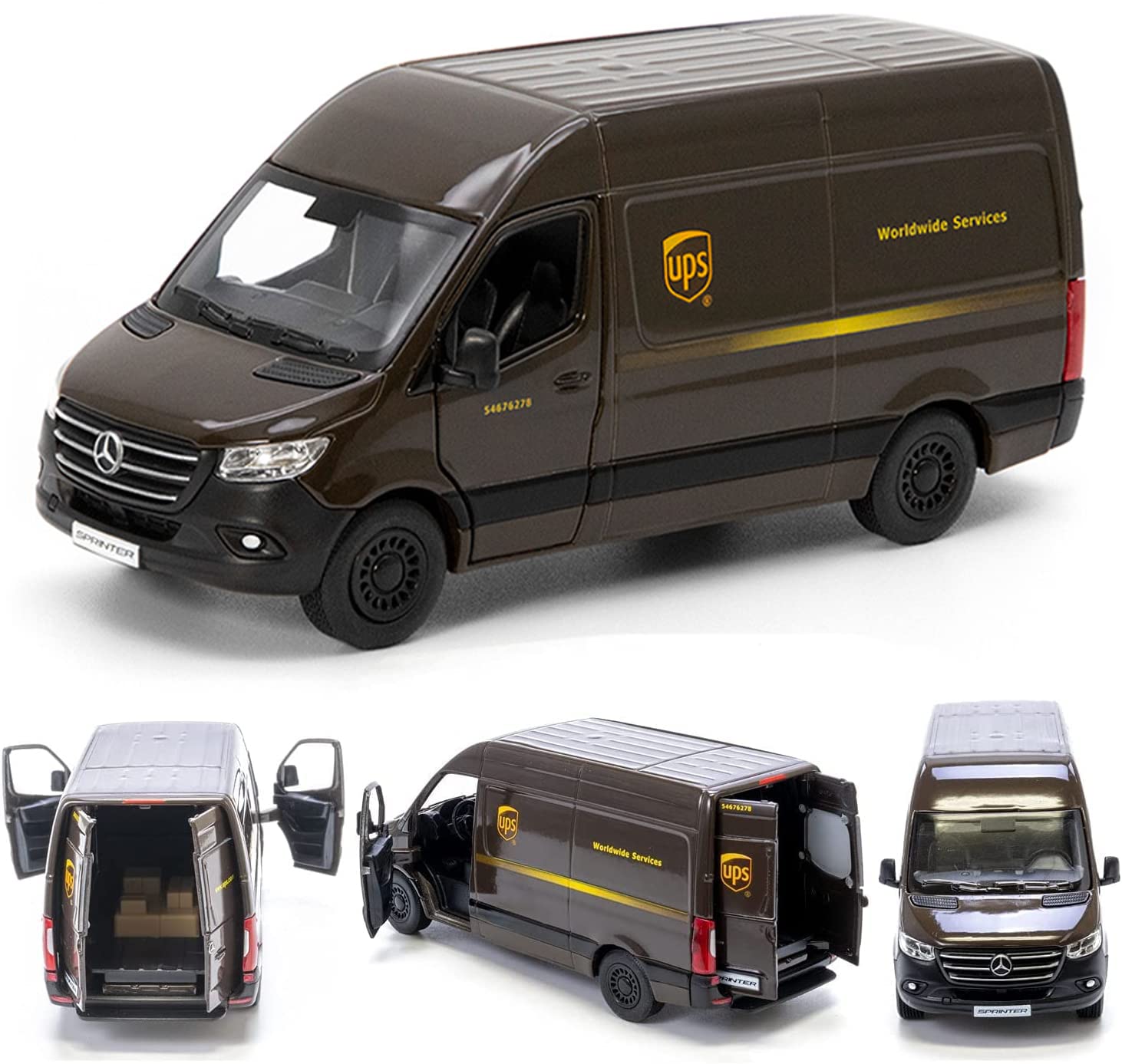 KiNSMART USPS Grumman LLV 5-inch die-cast truck ideal for shelves or playtime.