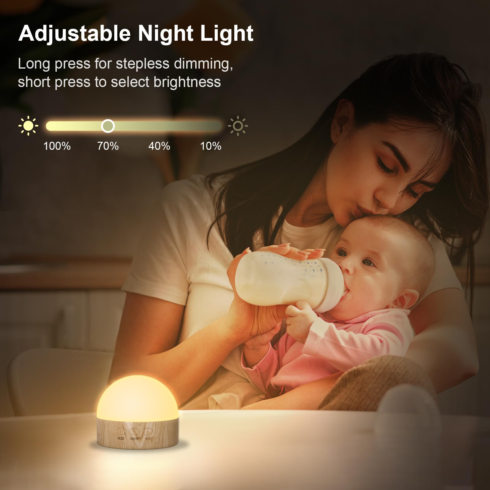 Kintion Night Light with USB-C recharge and 1800mAh battery for portable use
