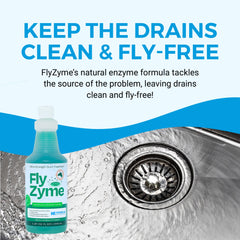 KINZUA ENVIRONMENTAL Fly-Zyme thick gel clings to pipes for targeted cleaning.