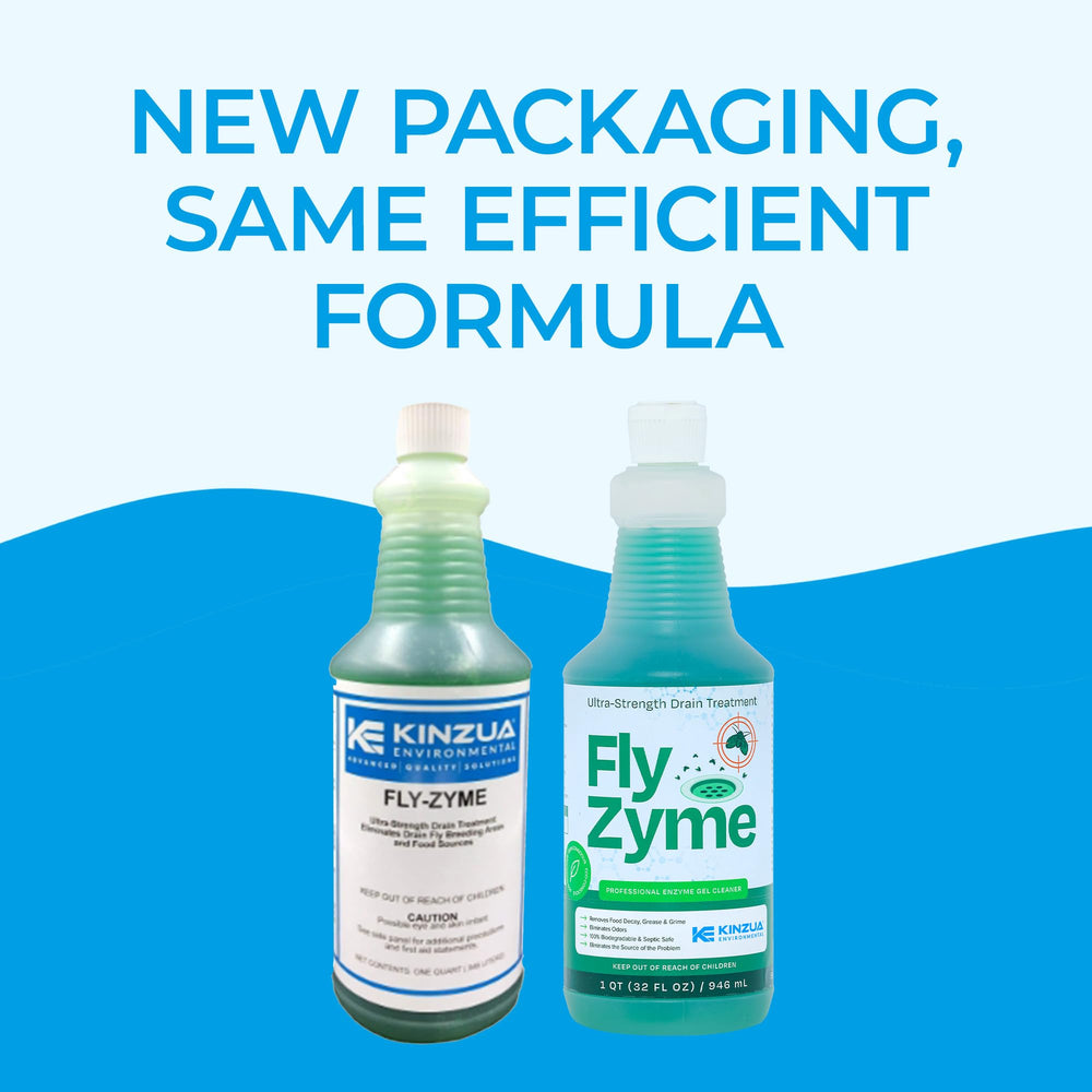 KINZUA ENVIRONMENTAL Fly-Zyme odor-neutralizer helps freshen drain areas.