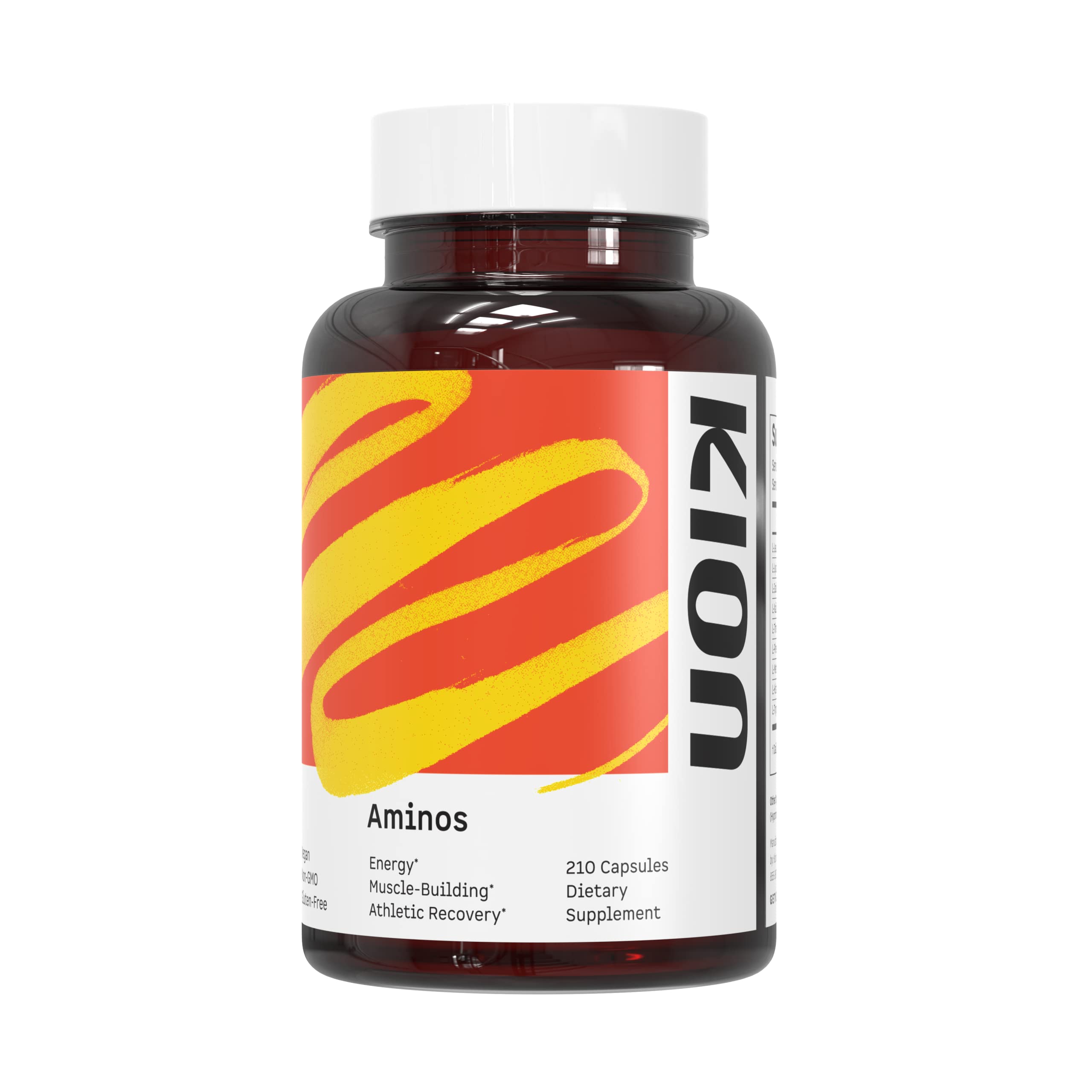 Kion Aminos Essential Amino Acids capsules bottle front view for energy support