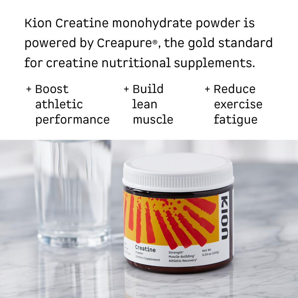 Kion Creatine scoop in the bottle, showing easy daily dosing.