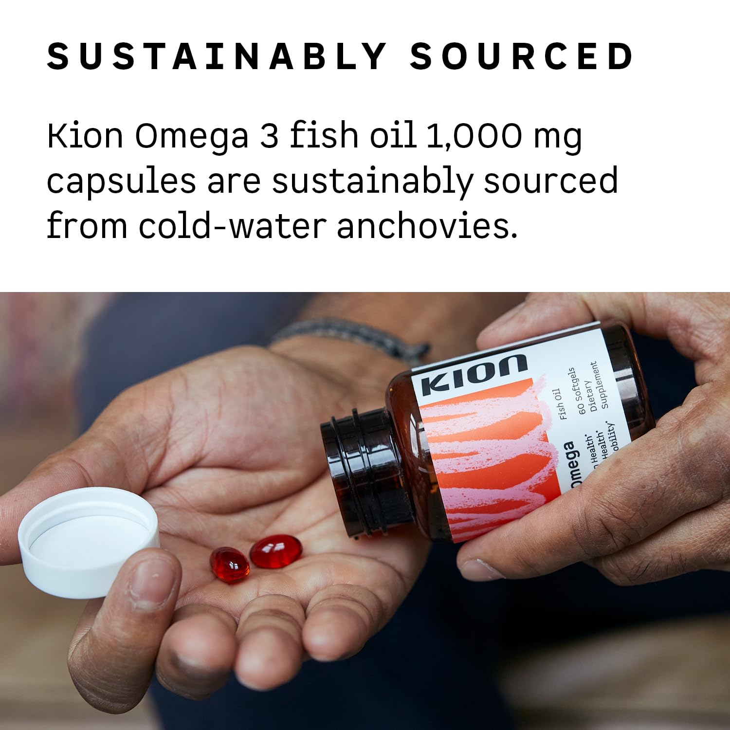Kion Omega toxin-testing seals and certifications emphasize safety and quality.