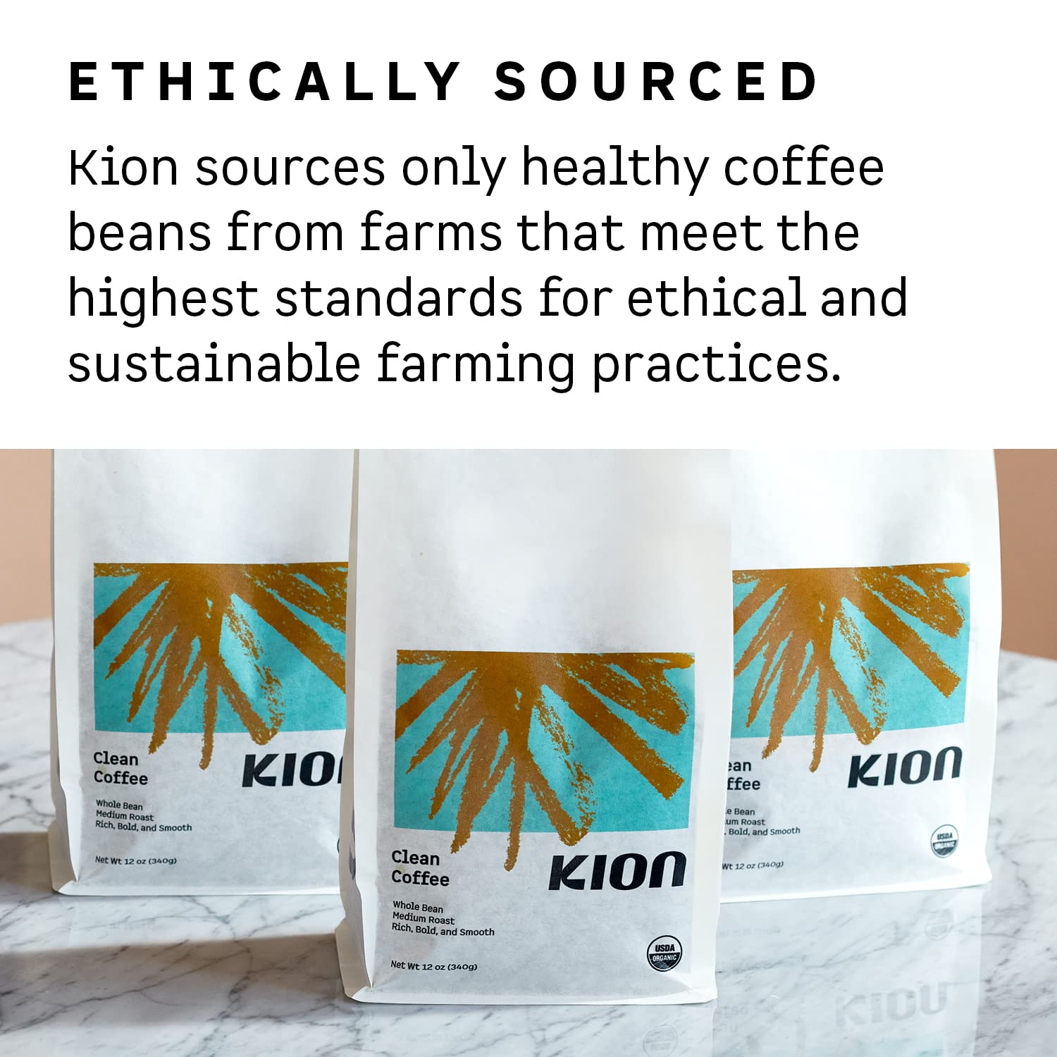 Kion Organic Ground Coffee toxin-tested beans for safety and quality.