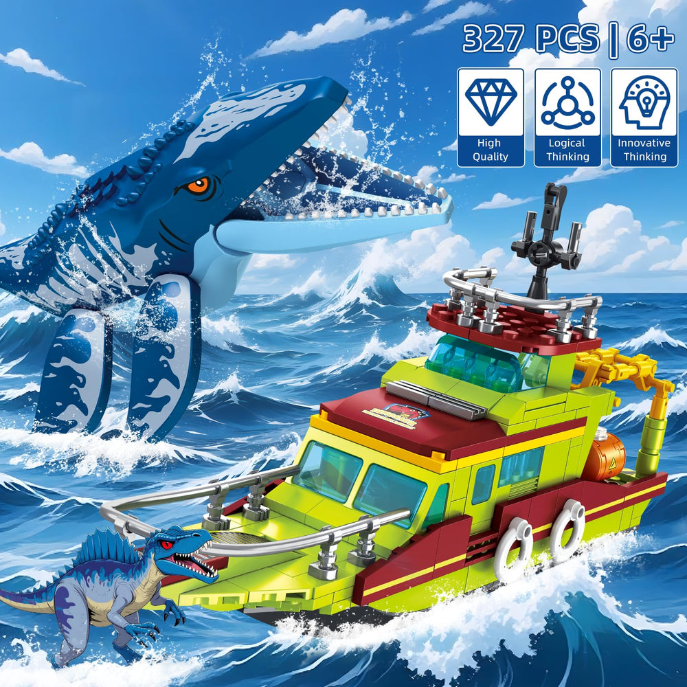 Kiothdre Mosasaurus figure with movable jaws for action scenes.