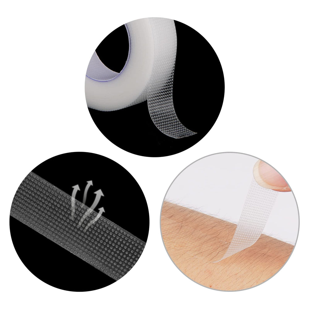 Kirecoo eyelash extension tape applied to lids for secure placement.