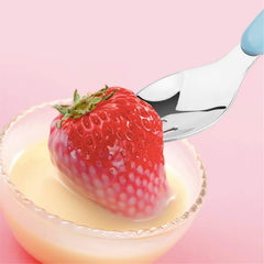Kirecoo utensils curved handles support confident self-feeding