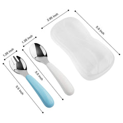 Kirecoo toddler spoons close-up highlights deep bowls for easier scooping