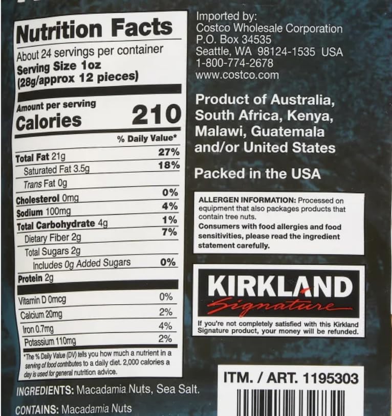 Kirkland macadamia nuts close-up highlighting glossy texture and creamy notes for elevated snacking.