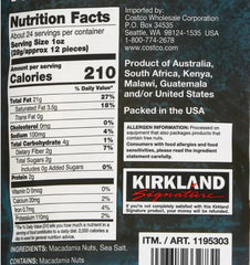 Kirkland macadamia nuts close-up highlighting glossy texture and creamy notes for elevated snacking.