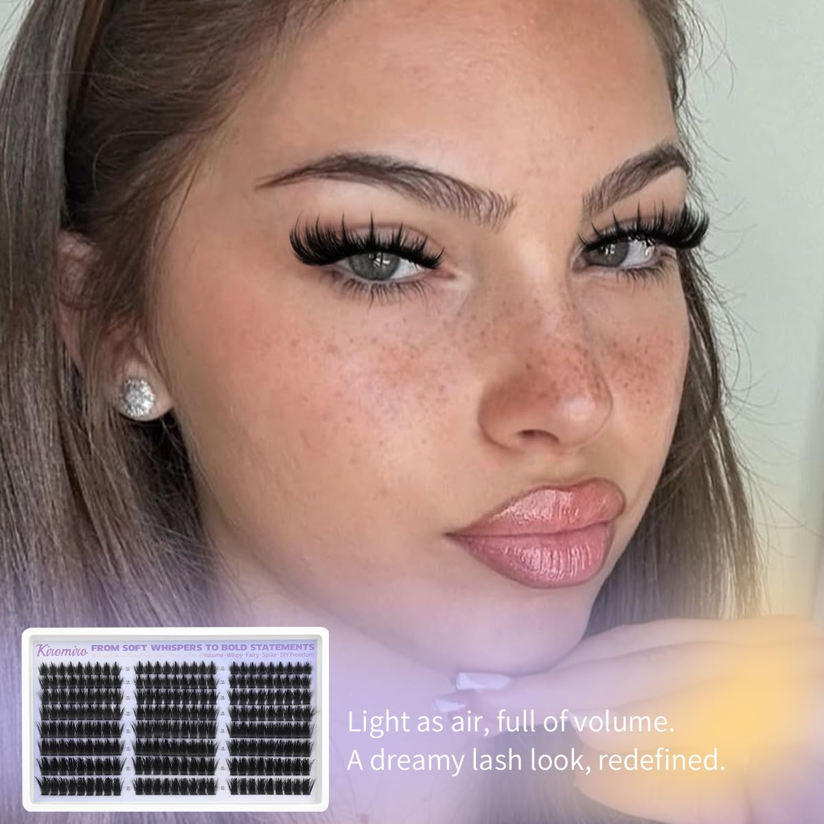 Kiromiro dual-layer fibers create airy volume without clumping