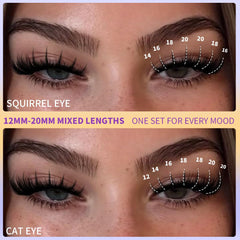 Kiromiro fluffy lash clusters 216pcs for DIY fluttery volume