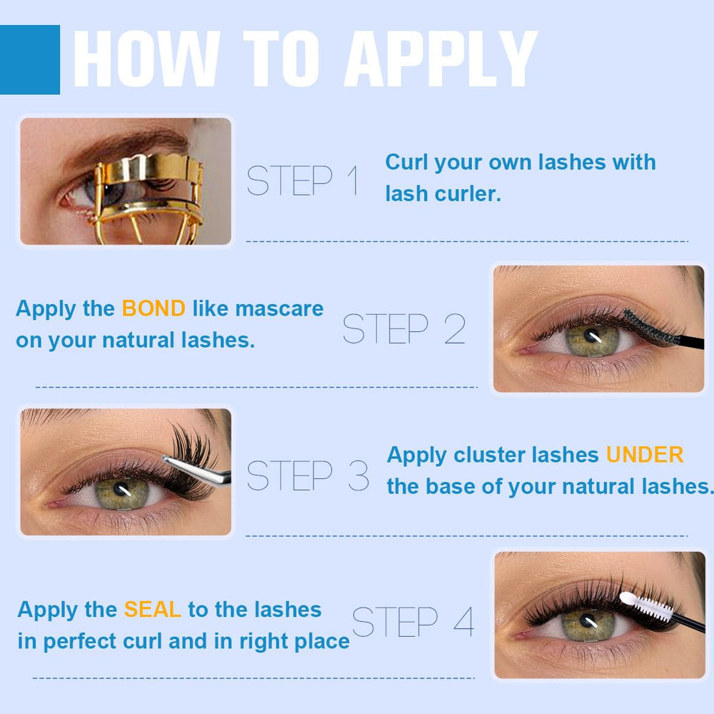 Kiromiro Lash Clusters 144pcs set for versatile lash styling options.