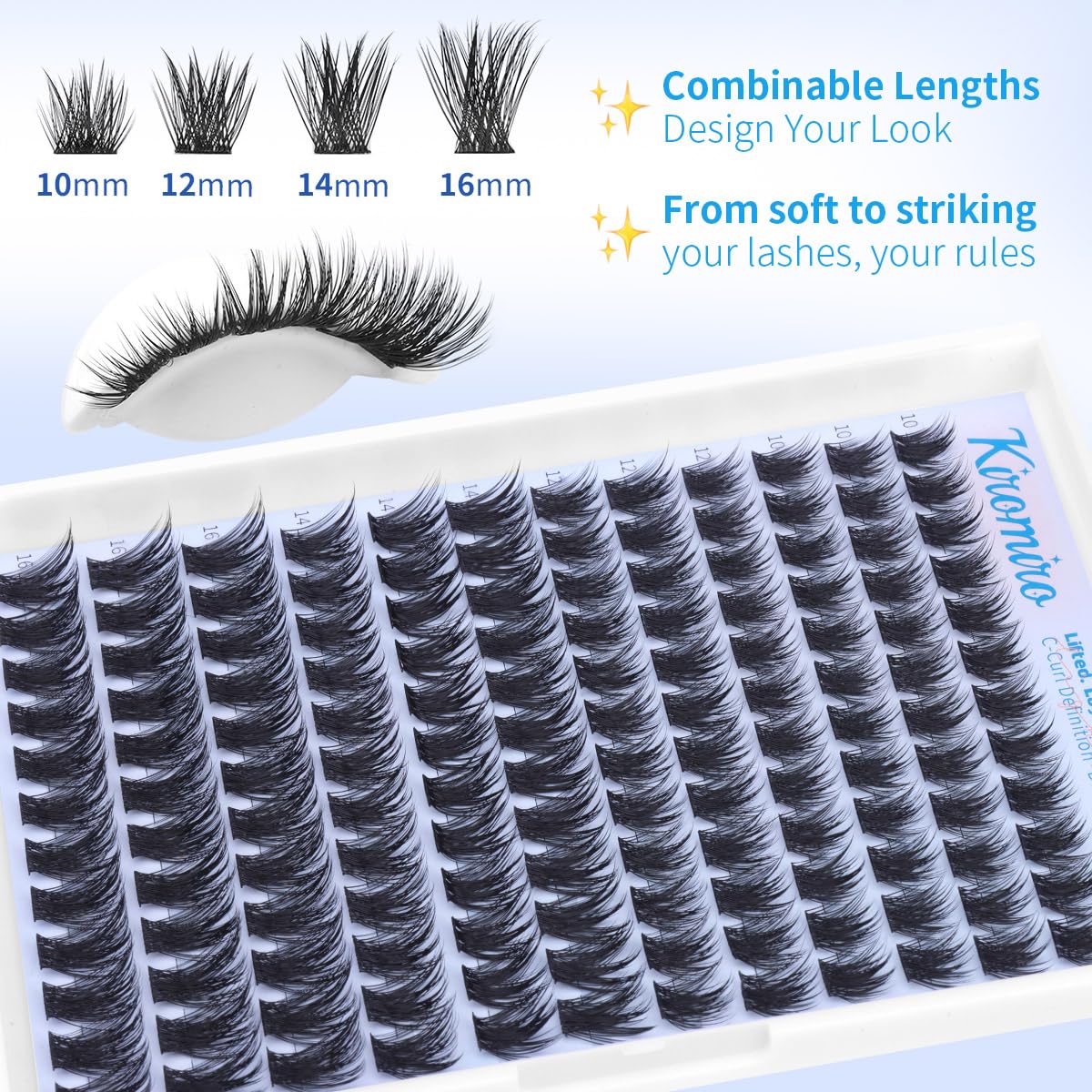 Kiromiro Lash Clusters DIY styling with mix-and-match for personalized looks.