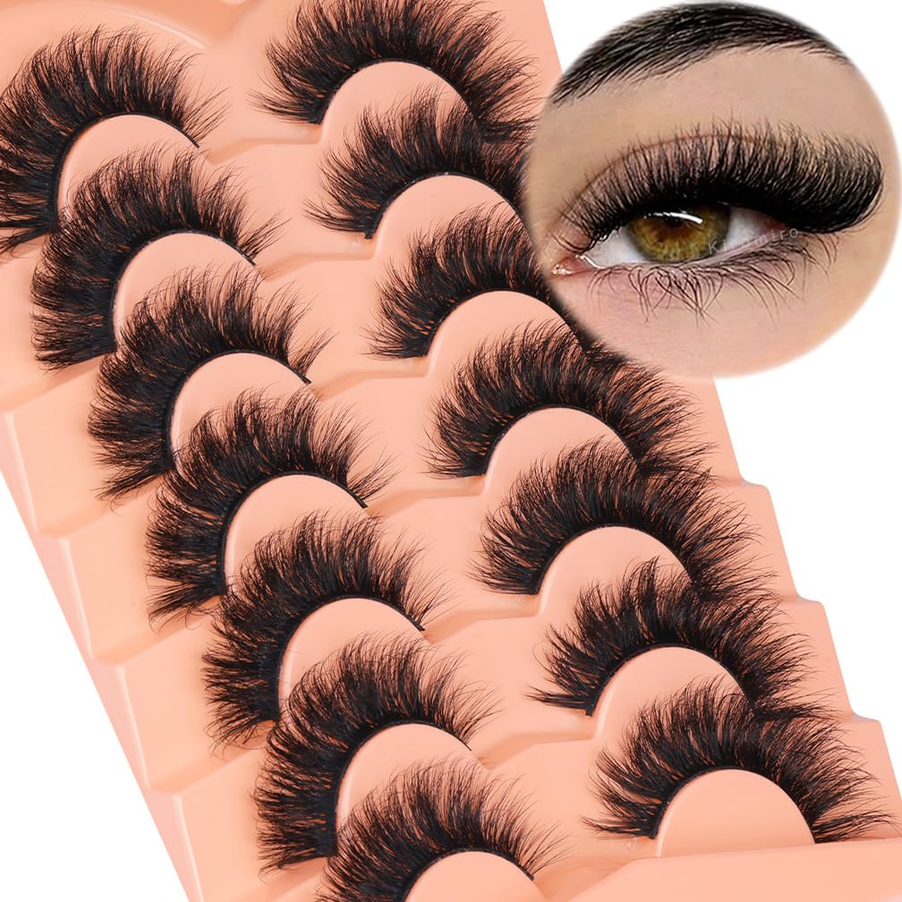 Kiromiro mink lashes 18mm cat-eye full strip for dramatic look
