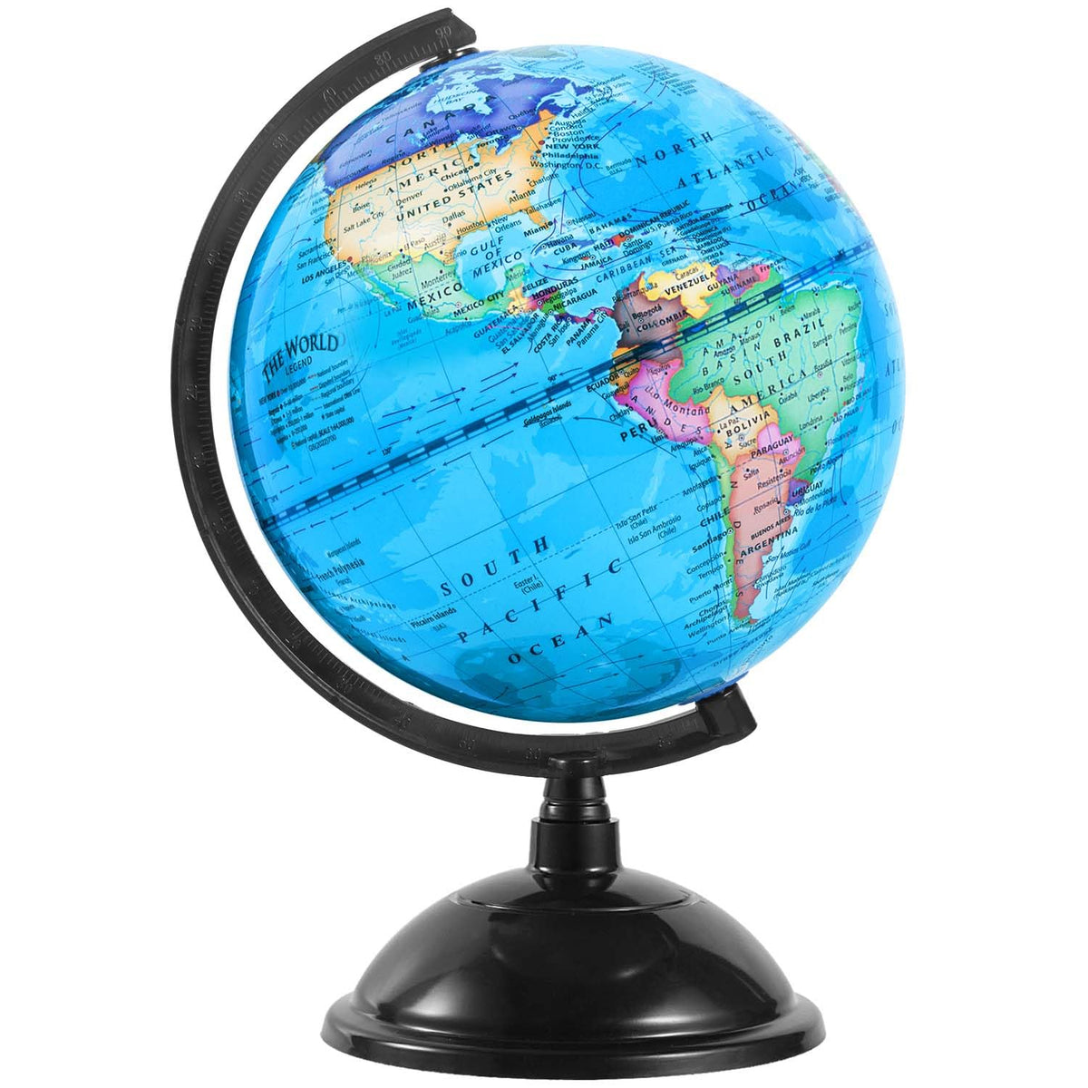 KISEER 8-inch globe with stand for classroom geography exploration.