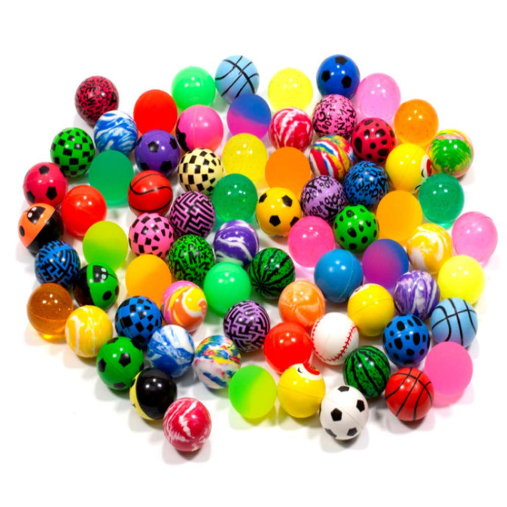 KISEER bouncy ball 28mm with mixed color patterns for play and color recognition.