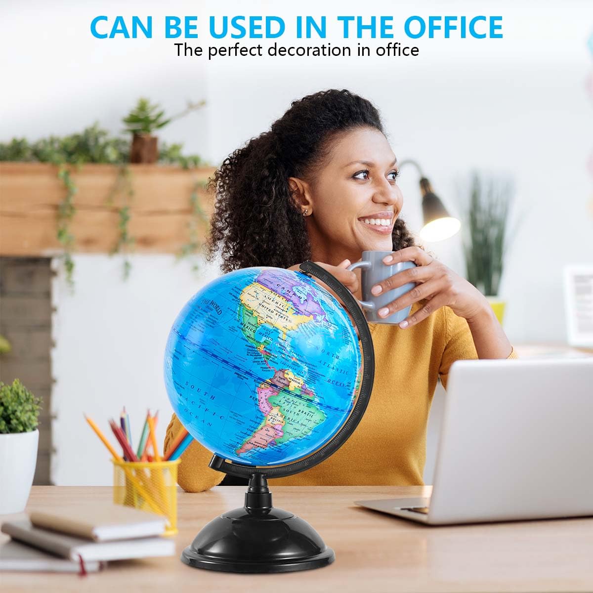 KISEER classroom decor globe adds color to study spaces.