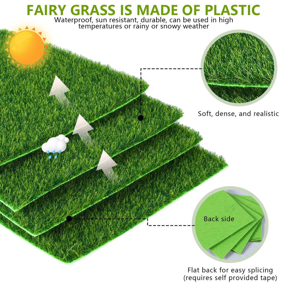 KISEER DIY miniature garden grass patch suitable for creative crafts and layout planning