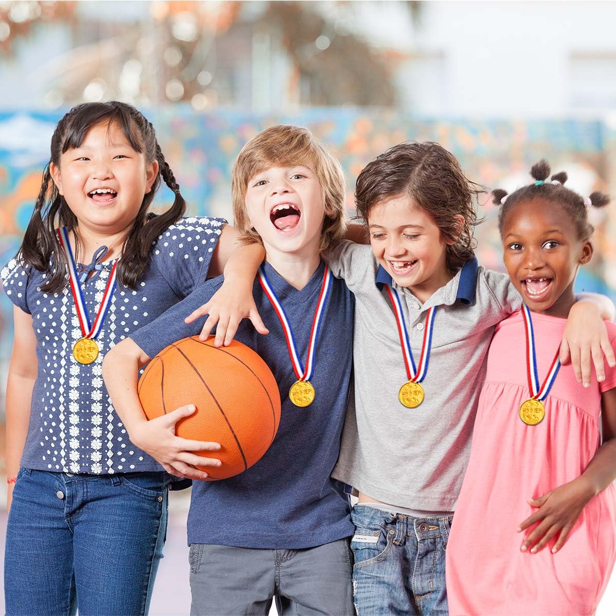 KISEER Olympics-theme decor medal adds shine to sports day decorations.