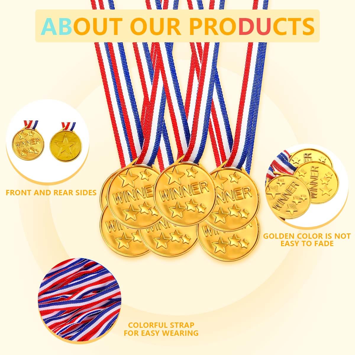KISEER plastic award medal durable for frequent handling at events.