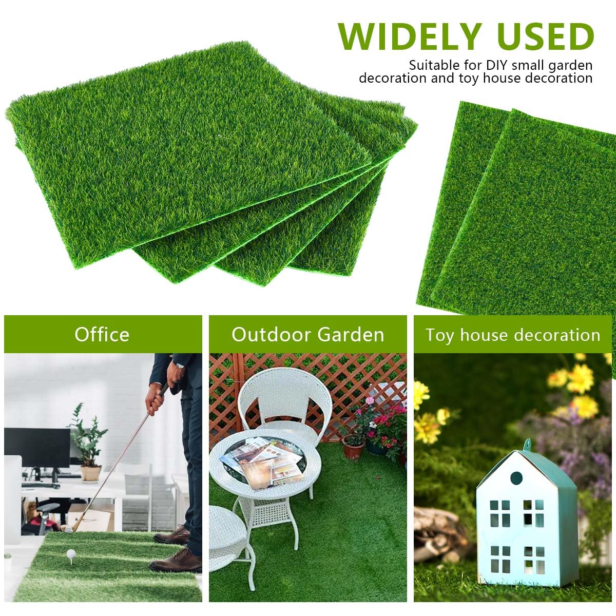KISEER waterproof and durable grass material ideal for all-weather dollhouse installations
