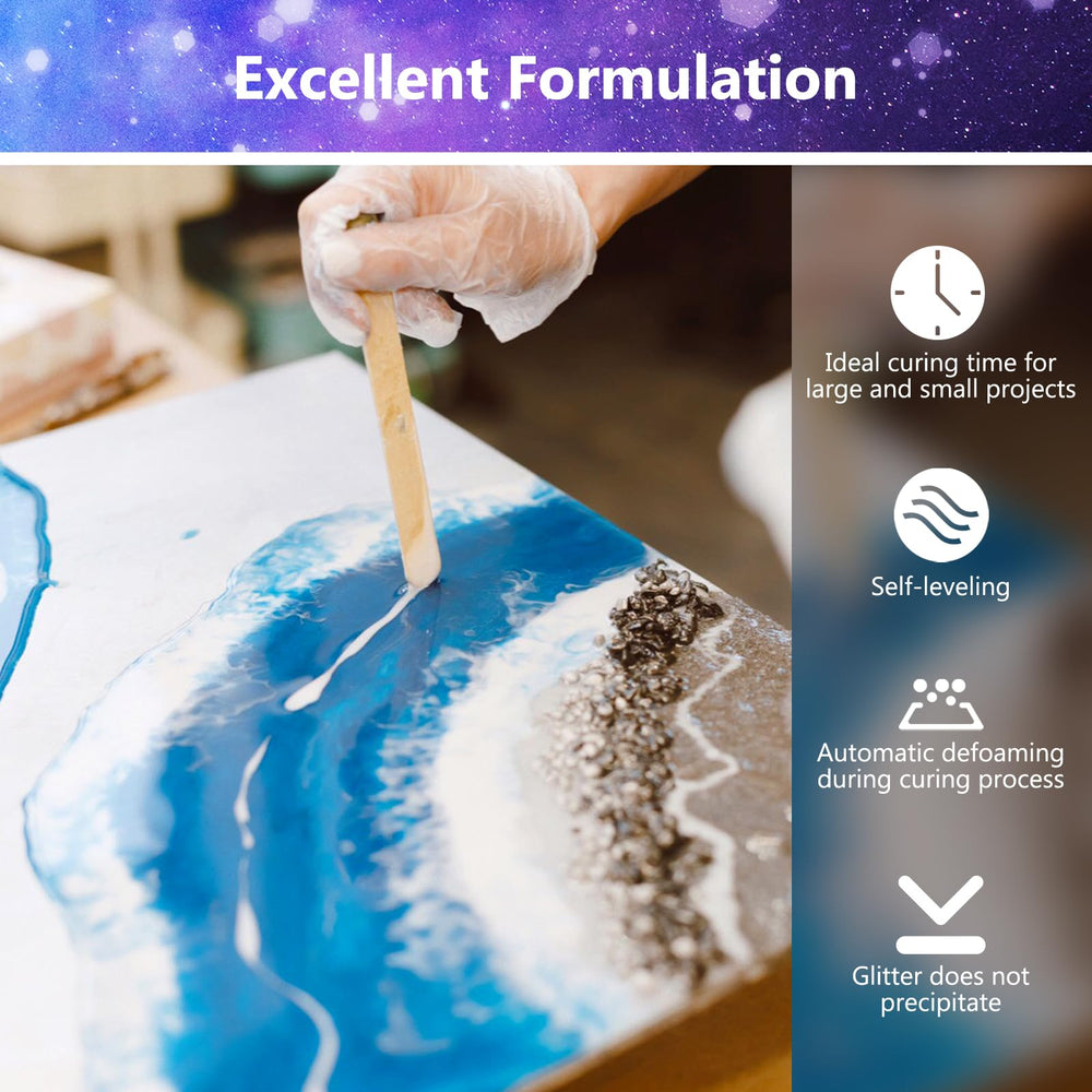 KISREL epoxy resin self-defoaming action reduces bubbles during pours.