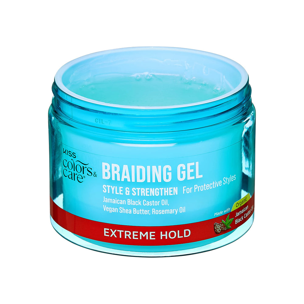 Hands applying braid gel in a neat, controlled process.