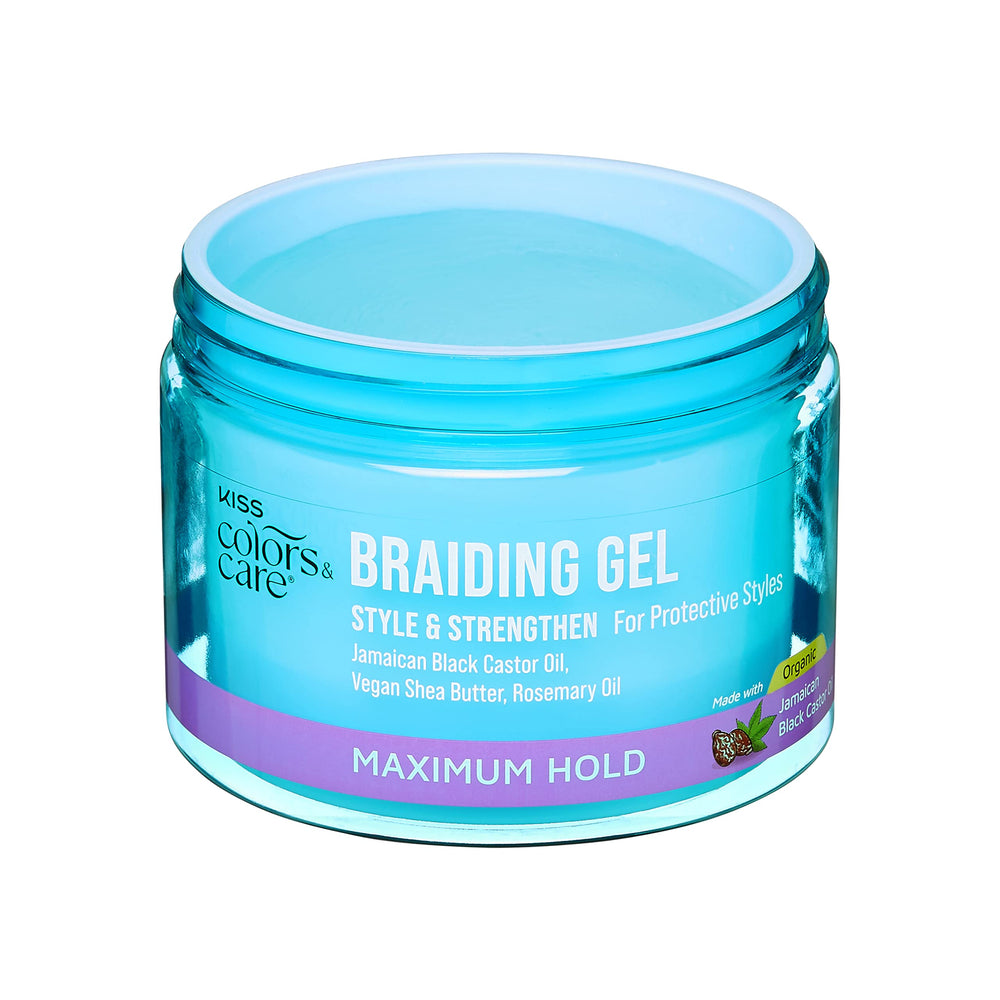 KISS Colors & Care Braid Gel easy to apply for protective styles.