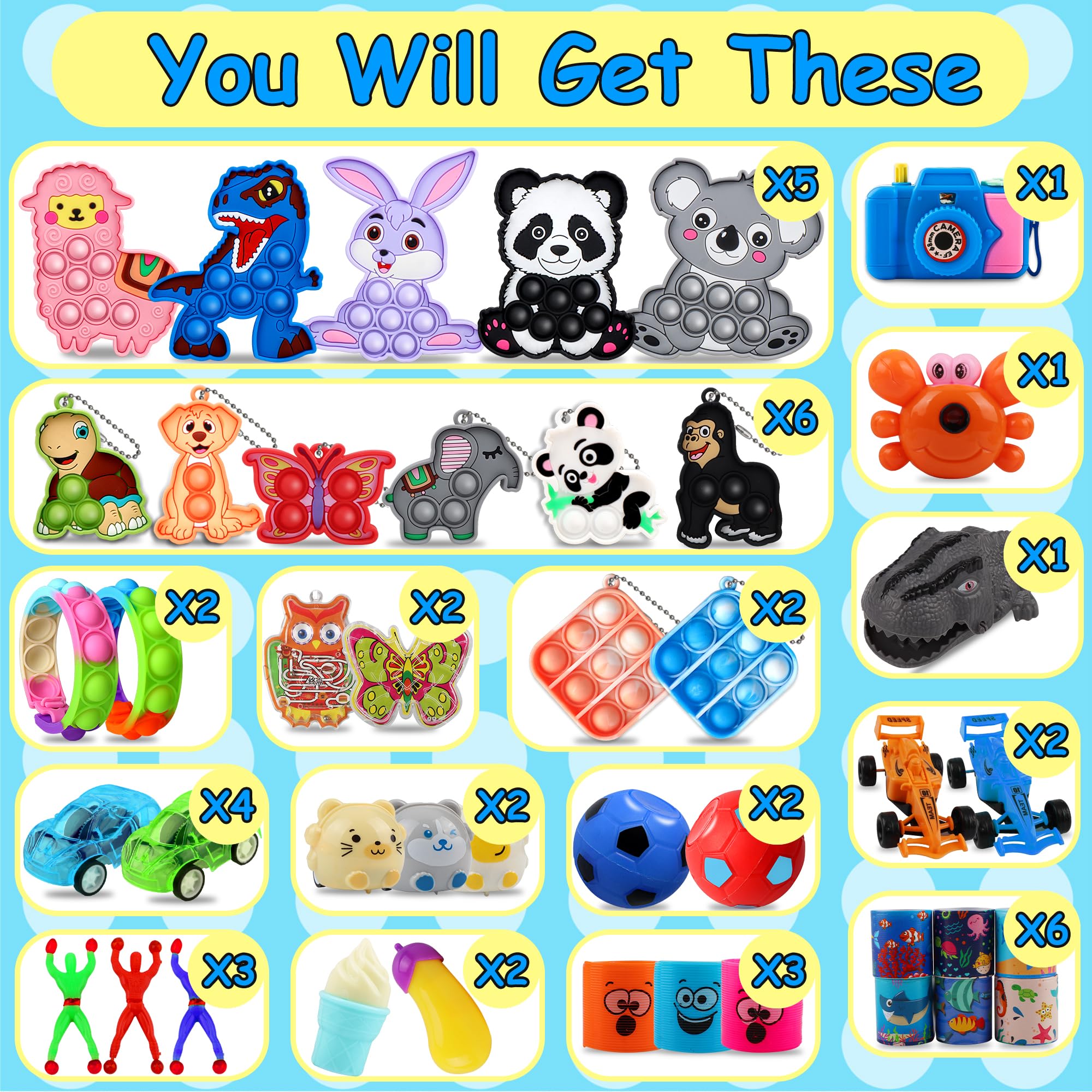 Kiss Monkey party favors set for celebrations, engaging kids with colorful fidget toys.