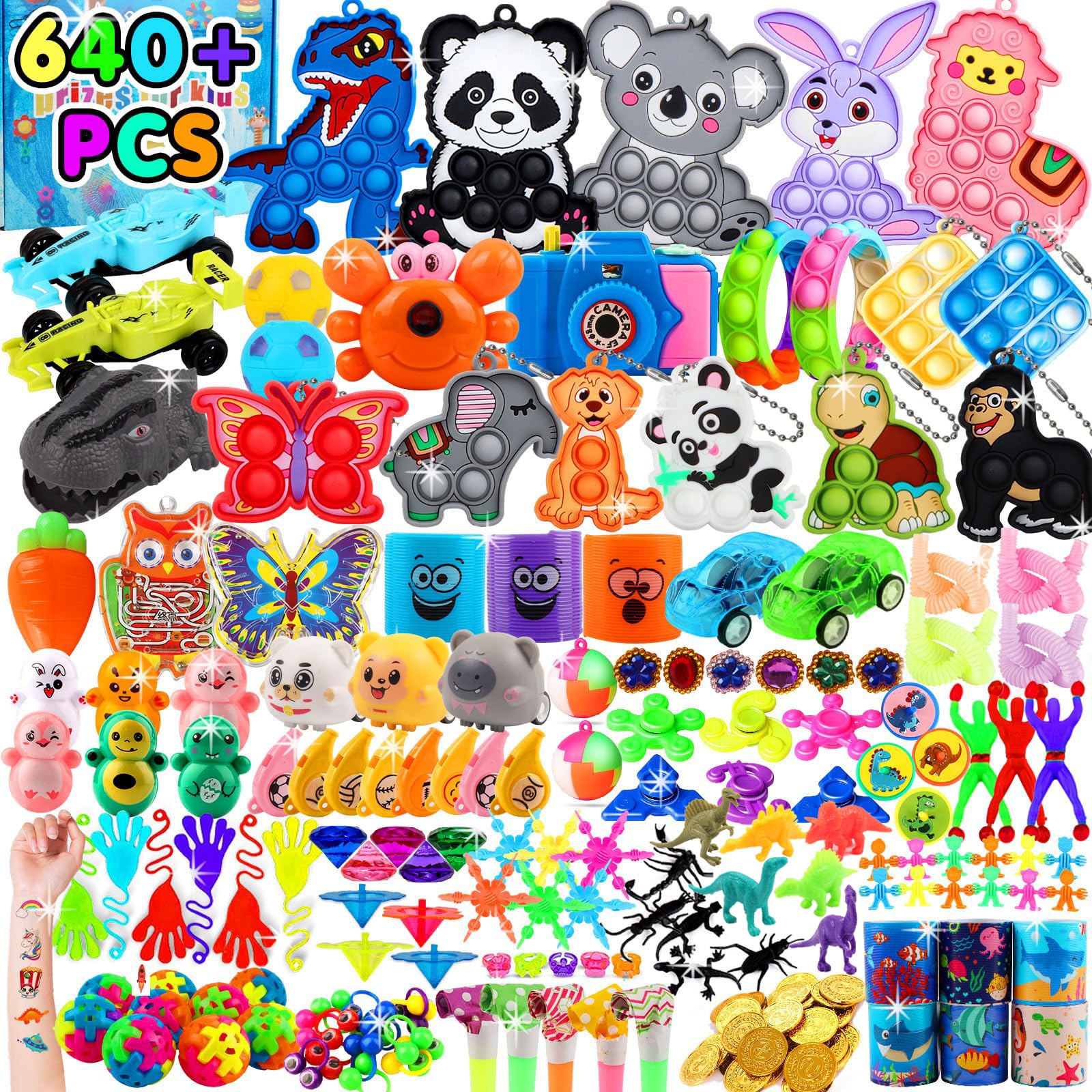 Kiss Monkey 640-pcs prize treasure box toys for classroom rewards and creative play.