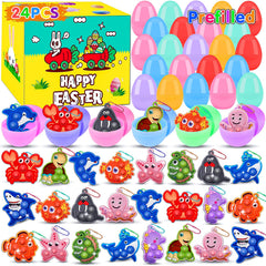 Kiss Monkey 24-pack Easter eggs ready for treasure hunts and gifting.