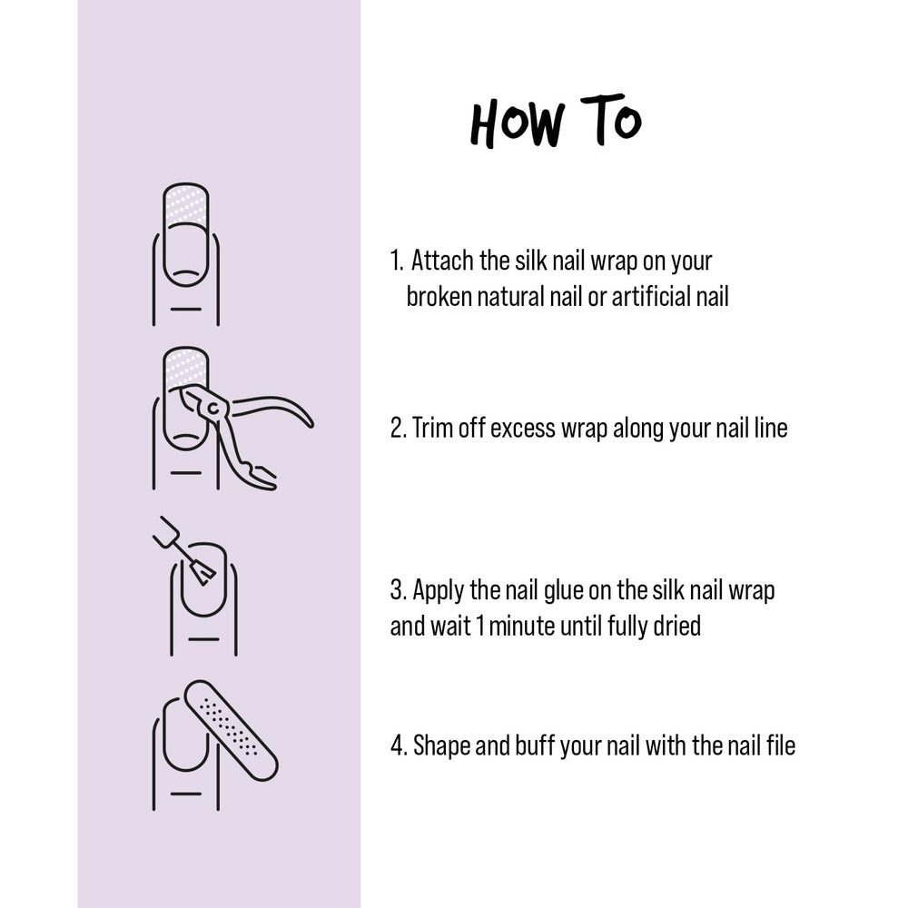 Kiss New York Nail Repair Kit nail wraps reinforce cracked nails