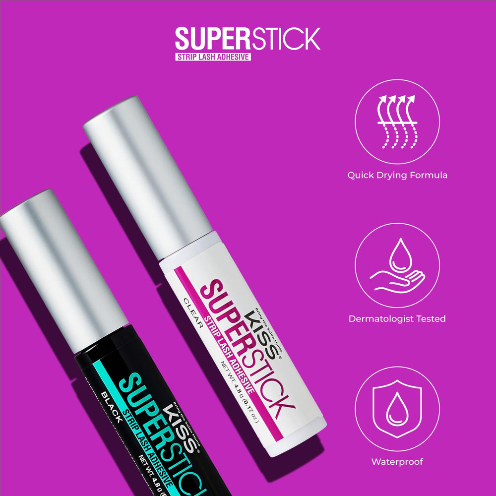 KISS SuperStick black formula bottle for bold lash looks