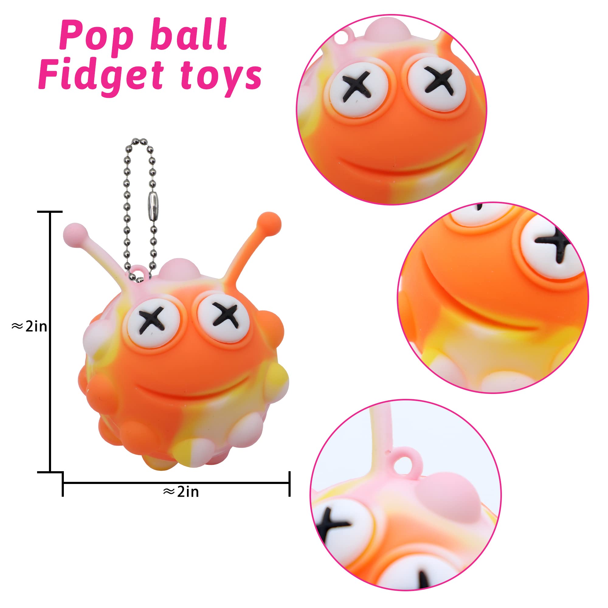 KissFree 3D animal pop ball silicone is durable and kid-friendly fidget play.