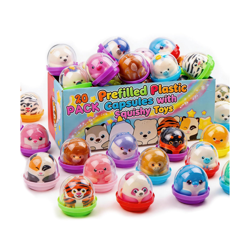 KissFree Easter basket stuffer: 20-pack squishy toys for kids' party favors.