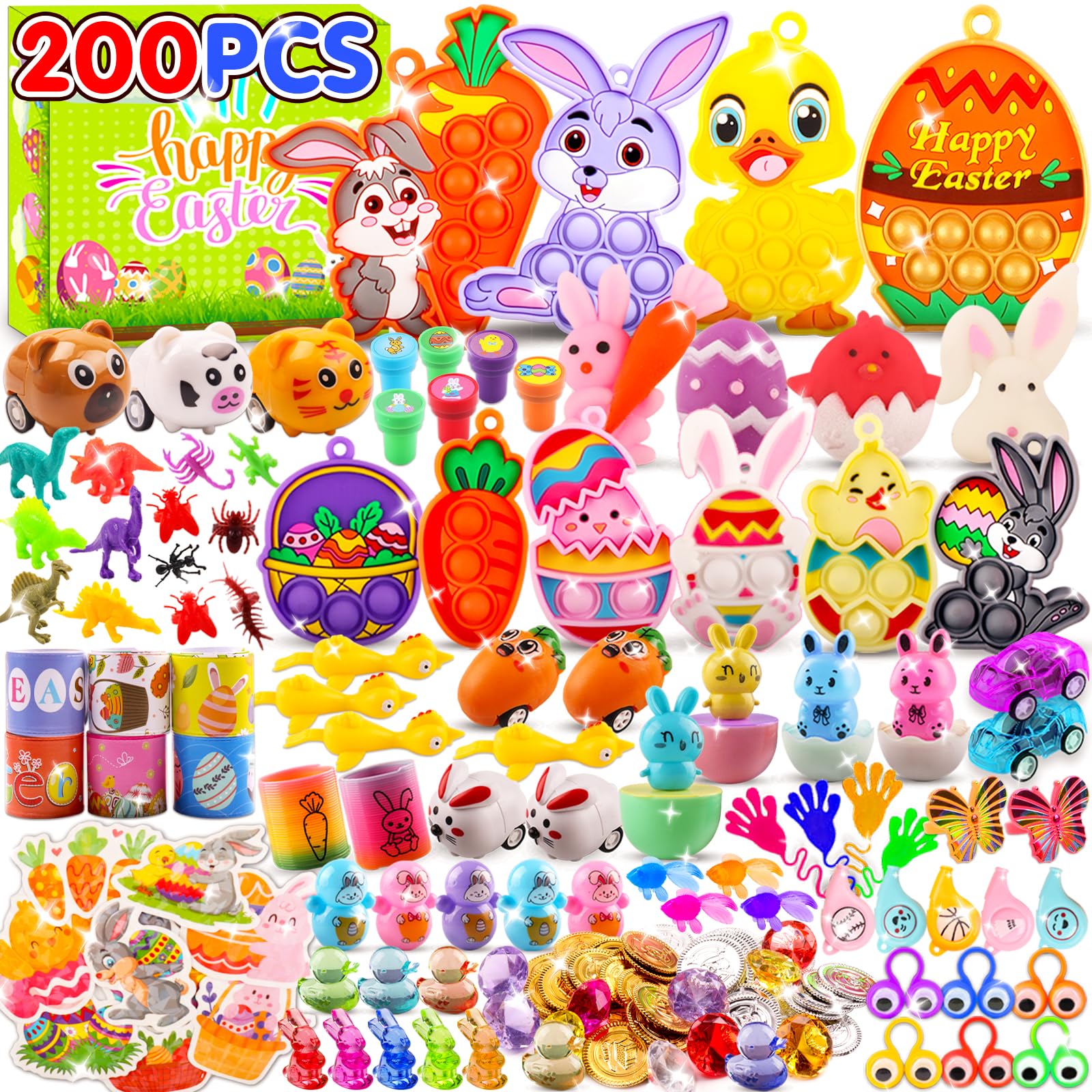 KissFree Easter egg fillers with a variety of toys for egg hunts