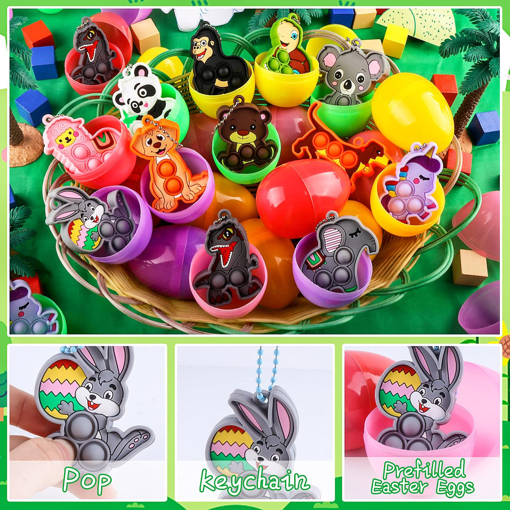 KissFree Easter egg with bunny pop toy adds color to Easter baskets.