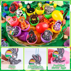 KissFree Easter egg with bunny pop toy adds color to Easter baskets.