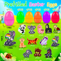 KissFree Easter egg with dinosaur pop toy sparks imaginative play.