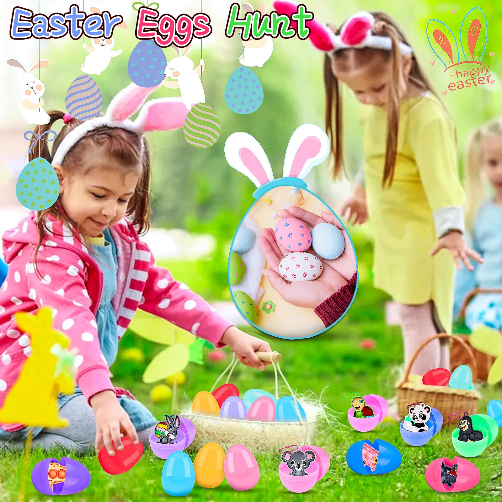 KissFree Easter eggs show vibrant colors for festive displays.
