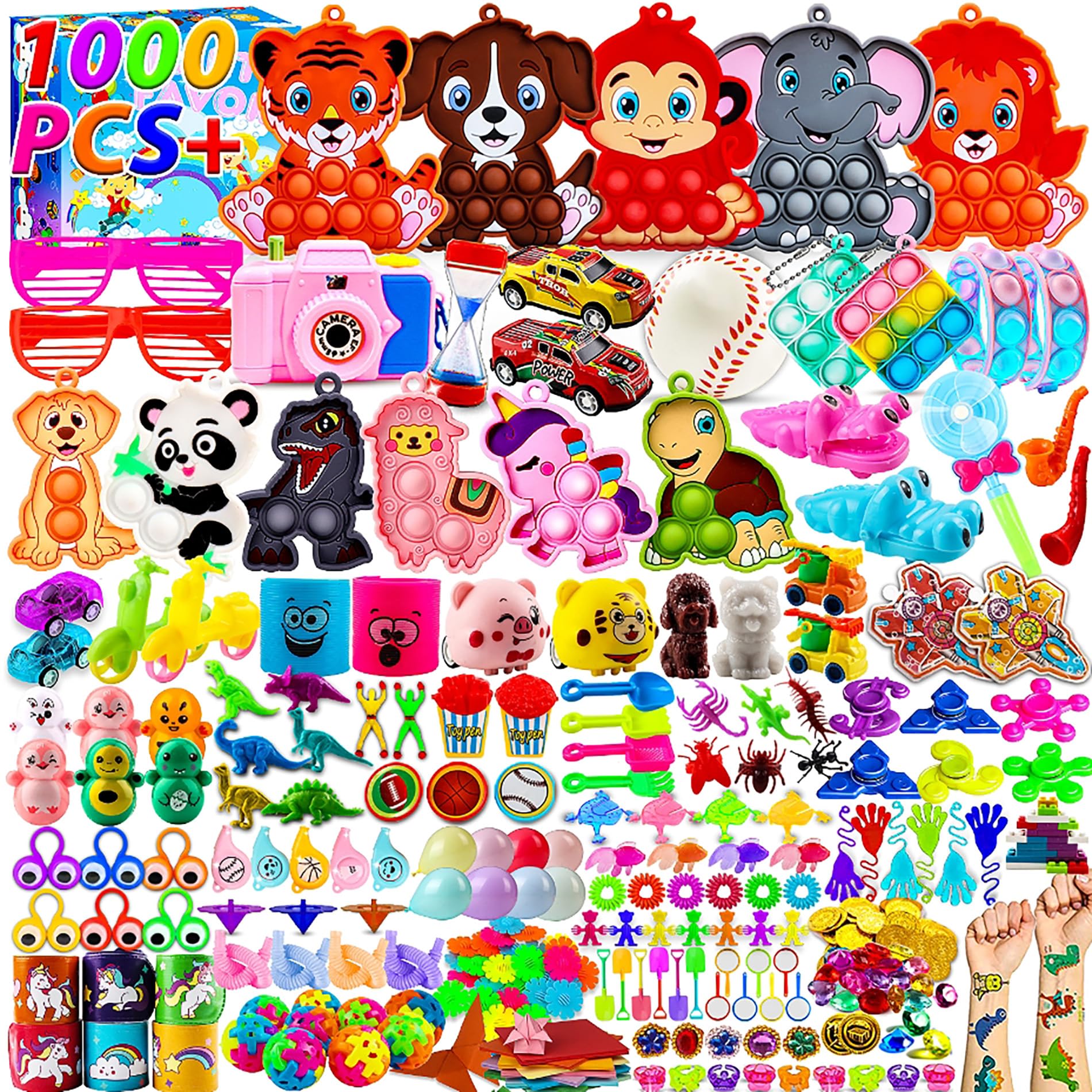 KissFuture 1000Pcs party favors for kids, eye-catching fidget toys for interactive play.