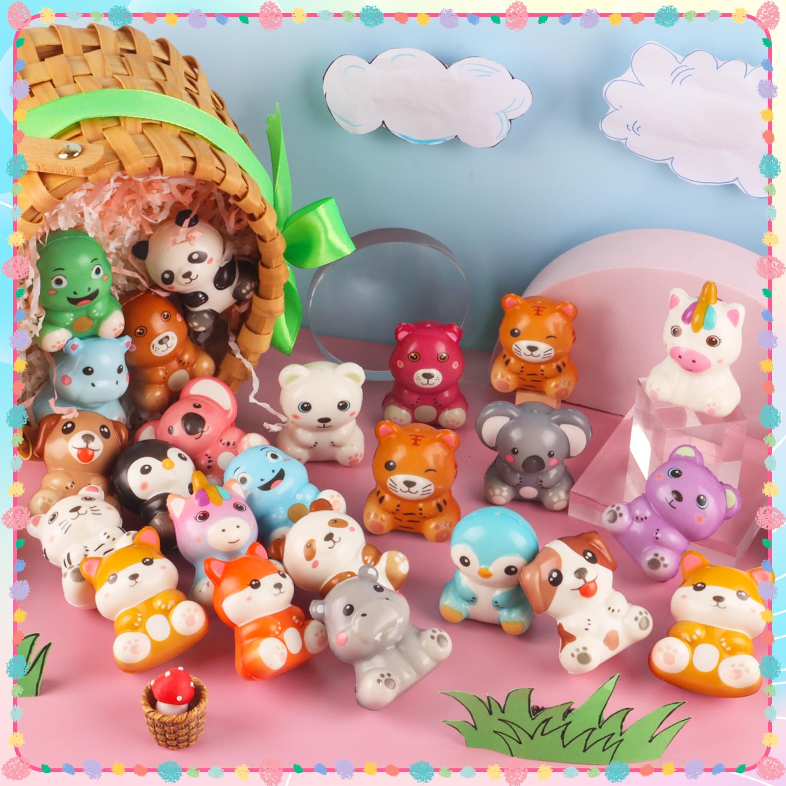 KissFuture animal squishy bunny portable toy for school prizes and celebrations