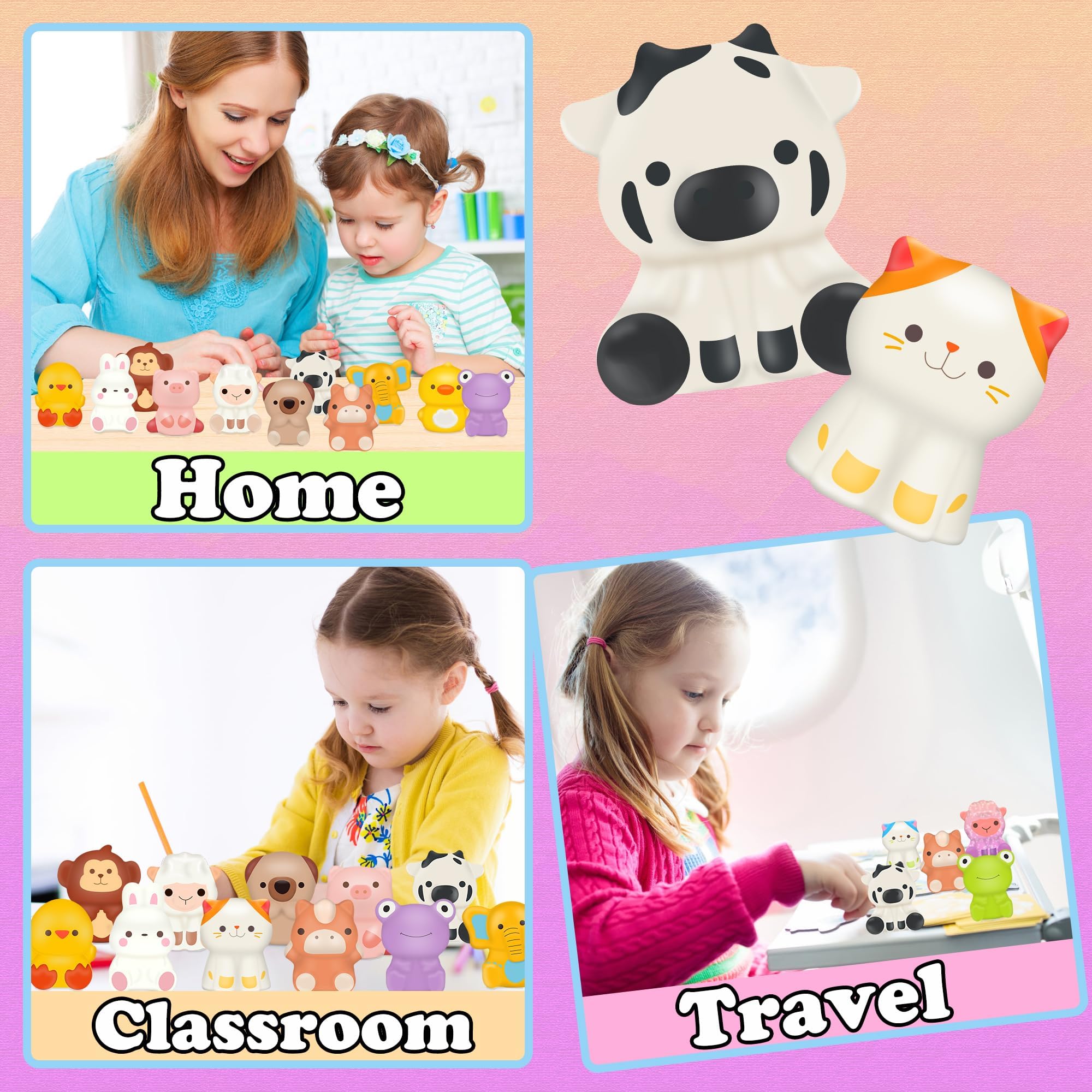 KissFuture rabbit squishy toy, calming sensory toy for focused play