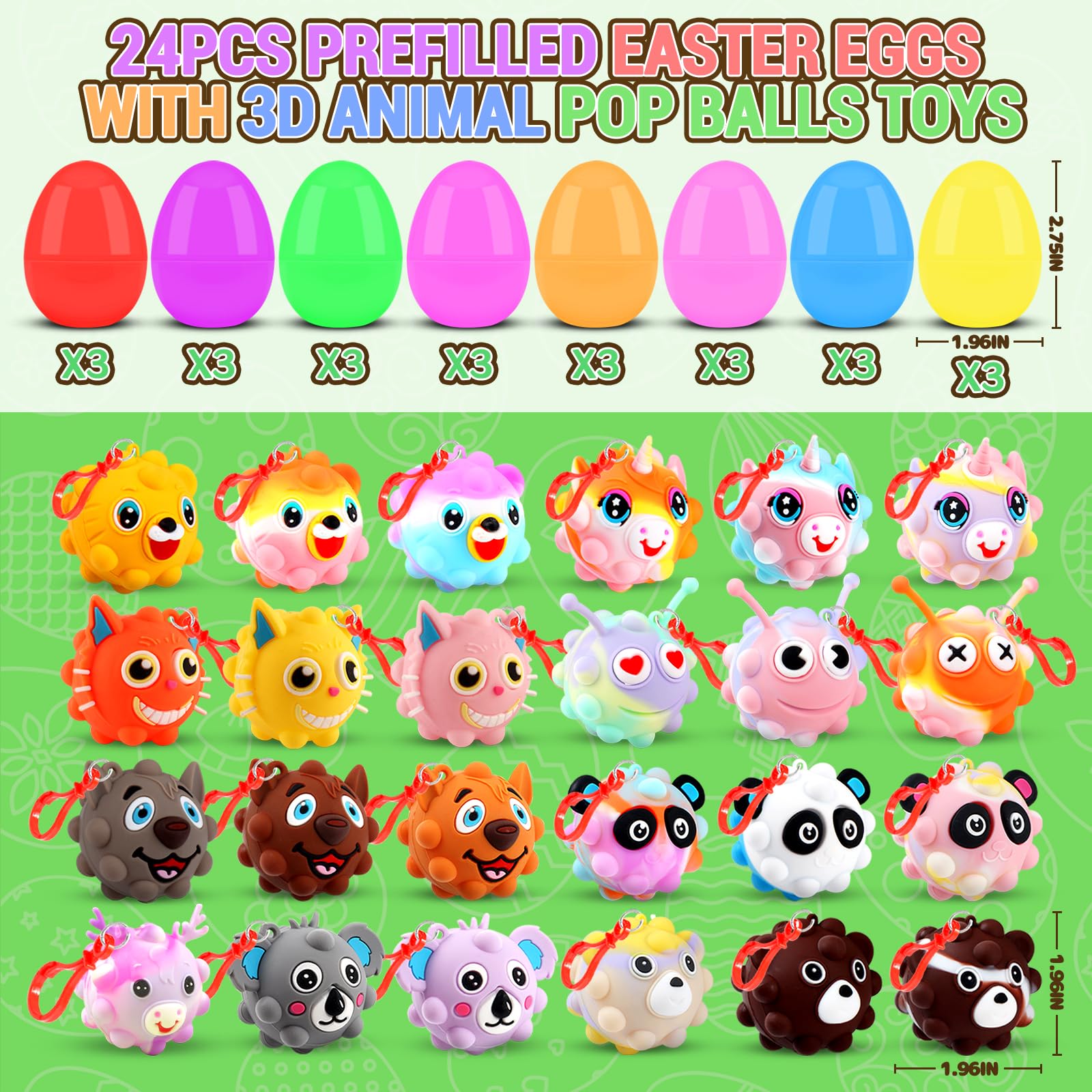 KissFuture Easter eggs as basket stuffer assortment for kids