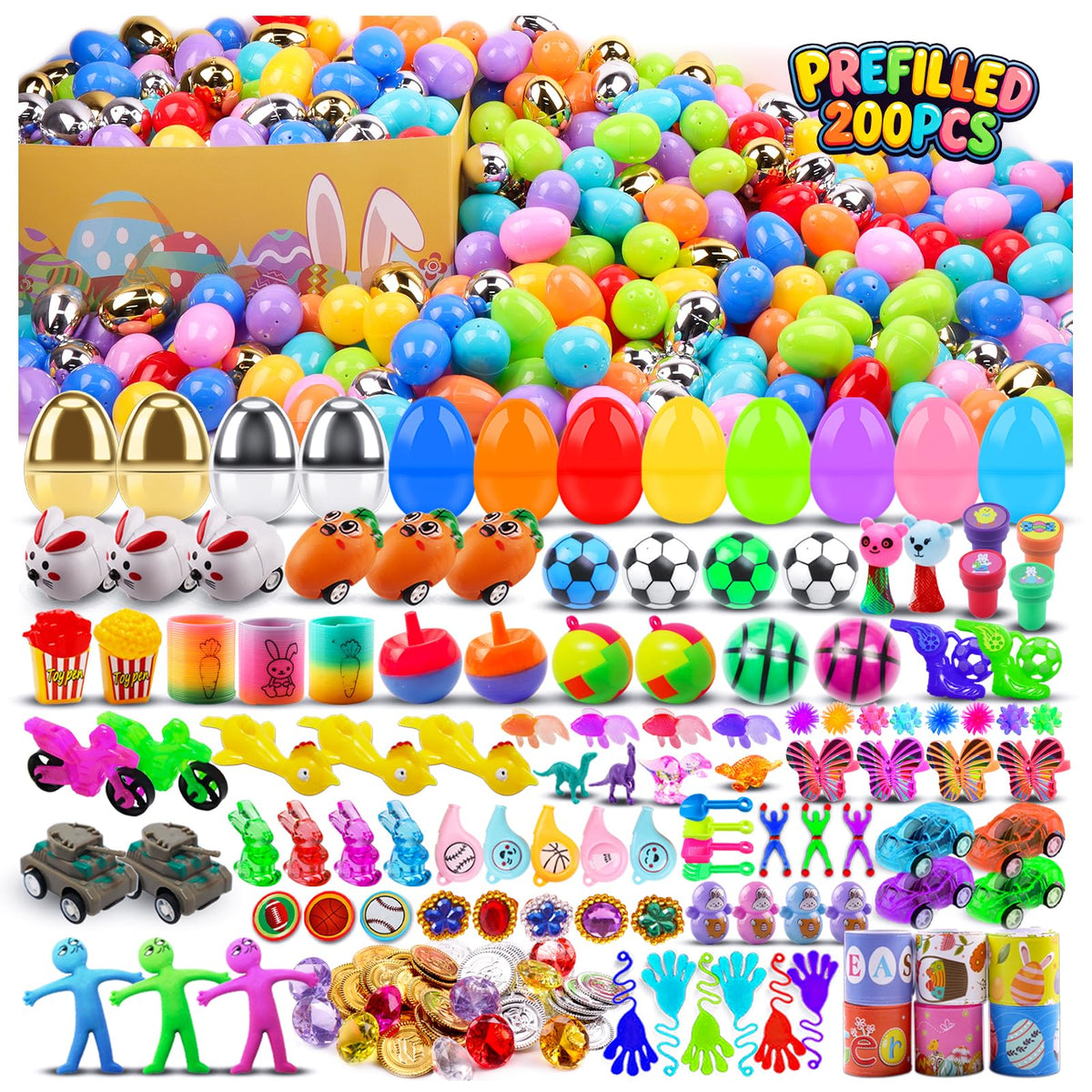 KissFuture prefixed Easter eggs with toy inside for effortless gifting.