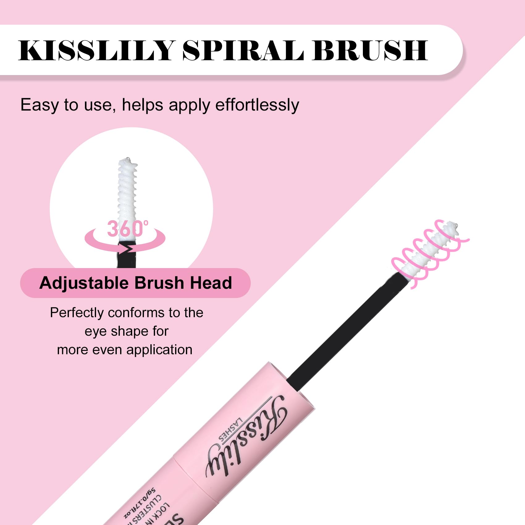 Kisslily Lash Cluster Glue removal with makeup remover is easy.